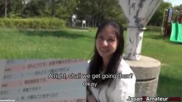 [露出] 素人 援助交際 Japanese Girl Doing Enjou Kousai Sucking And Fucking In A Public Park With English Subtitles
